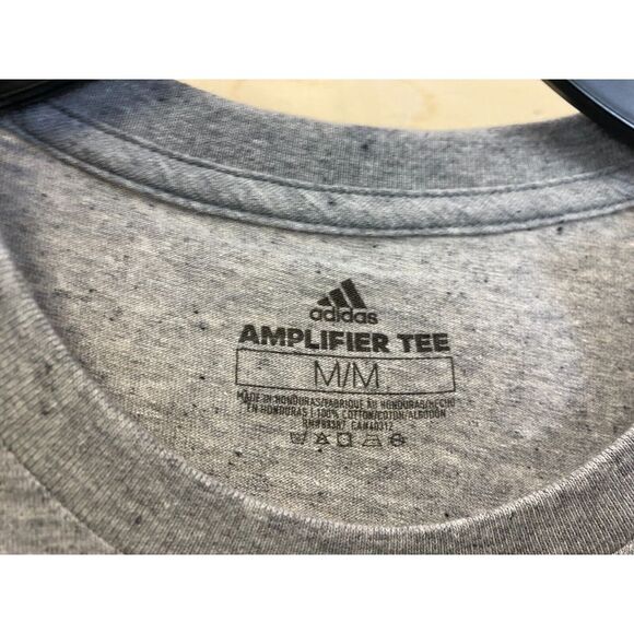 Chicago Blackhawks Shirt Mens Medium Gray Adidas Hockey NHL Short Sleeve Slim - Picture 13 of 14